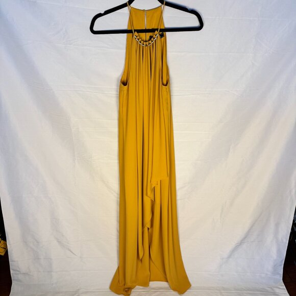 BCBG Max Azria Mustard Halter Maxi Dress - Picture 1 of 2